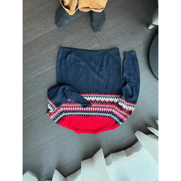 Vineyard Vines Nautical Red Fair Isle Wool-Blend Sweater Size XL - Picture 4 of 8